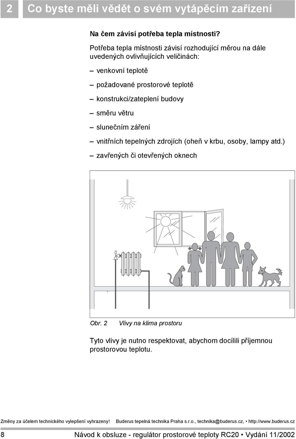 prostorové teplotě konstrukci/zateplení budovy směru větru slunečním záření vnitřních tepelných zdrojích (oheň v krbu,