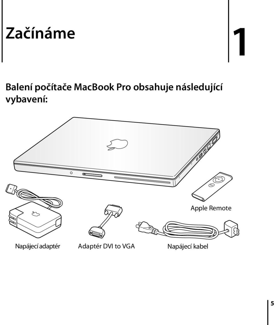 vybavení: Apple Remote Napájecí