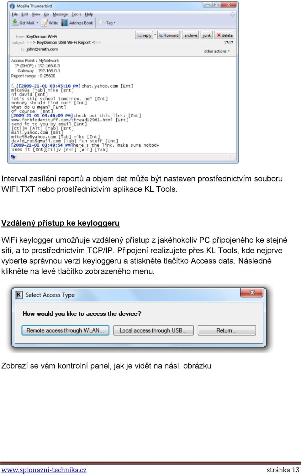 prostřednictvím TCP/IP.