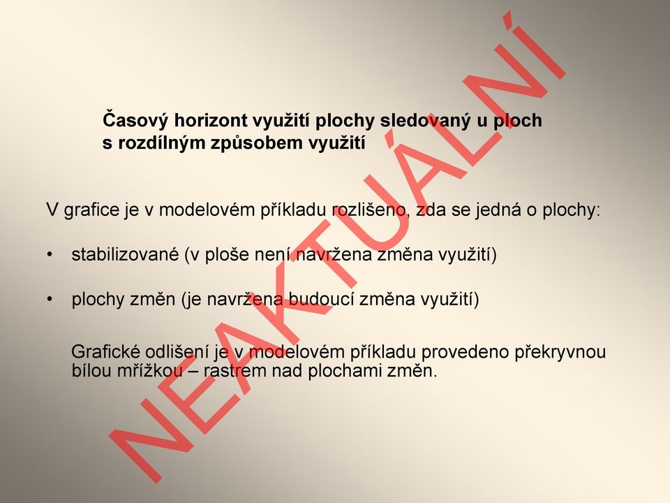 navržena změna využití) plochy změn (je navržena budoucí změna využití) Grafické