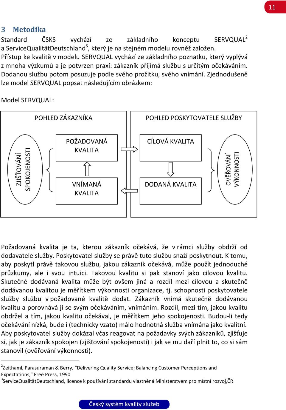 Dodanou službu potom posuzuje podle svého prožitku, svého vnímání.