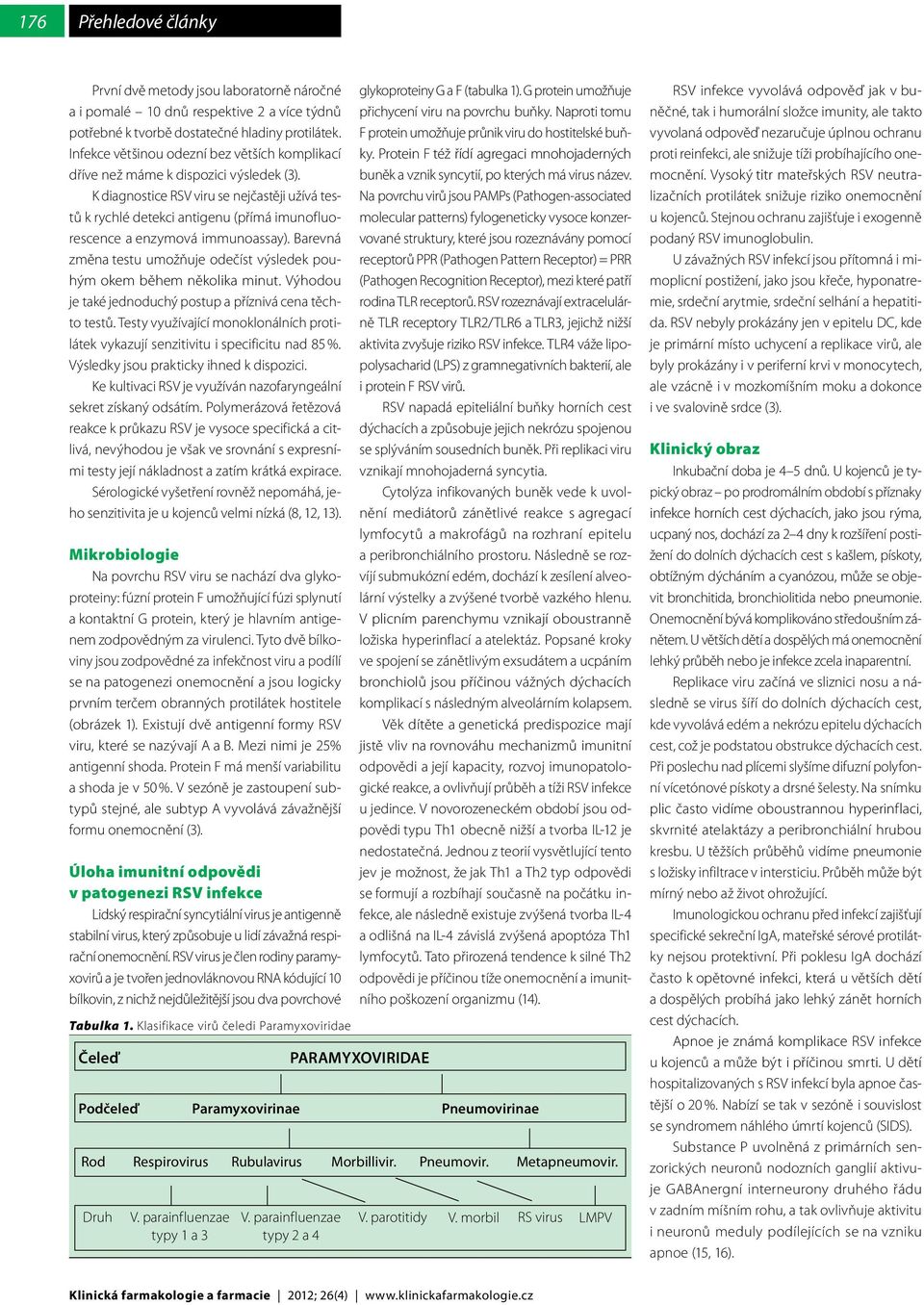 K diagnostice RSV viru se nejčastěji užívá testů k rychlé detekci antigenu (přímá imunofluorescence a enzymová immunoassay).