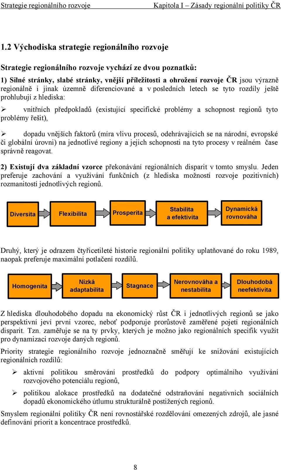 i jinak územně diferenciované a v posledních letech se tyto rozdíly ještě prohlubují z hlediska: vnitřních předpokladů (existující specifické problémy a schopnost regionů tyto problémy řešit), dopadu