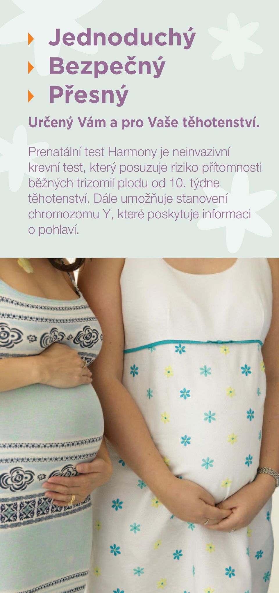 přítomnosti the risk of fetal běžných trisomies trizomií in pregnancies plodu od 10. týdne of 10 weeks or těhotenství.