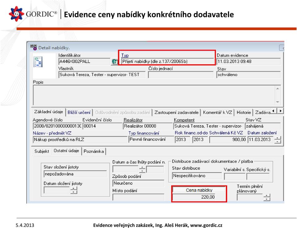 2013 Evidence veřejných