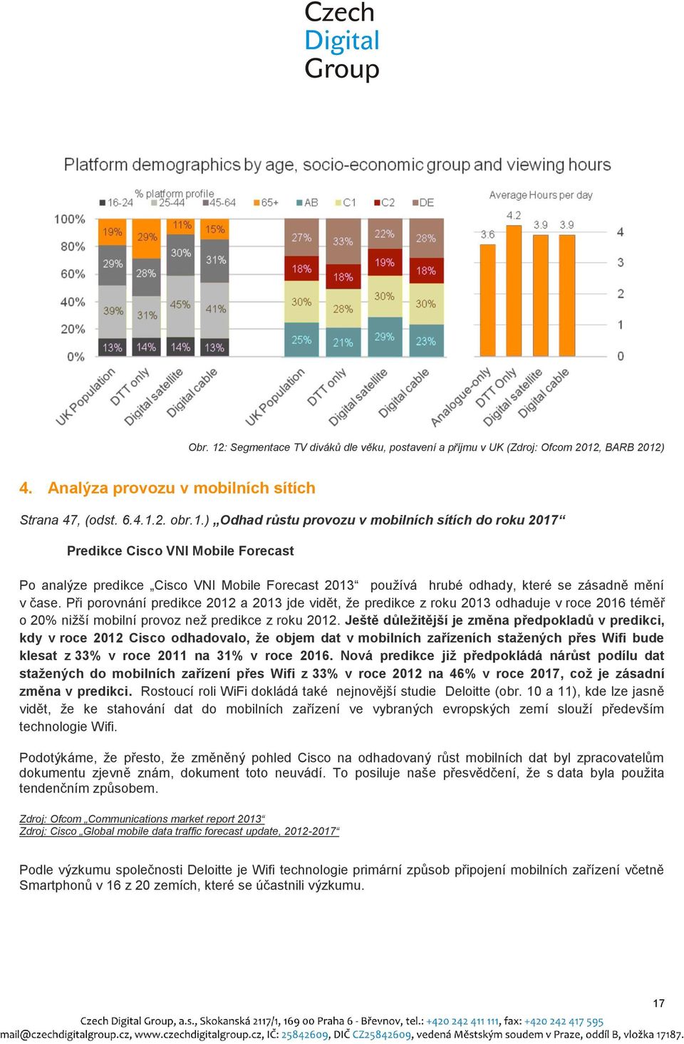 Ještě důležitější je změna předpokladů v predikci, kdy v roce 2012 Cisco odhadovalo, že objem dat v mobilních zařízeních stažených přes Wifi bude klesat z 33% v roce 2011 na 31% v roce 2016.