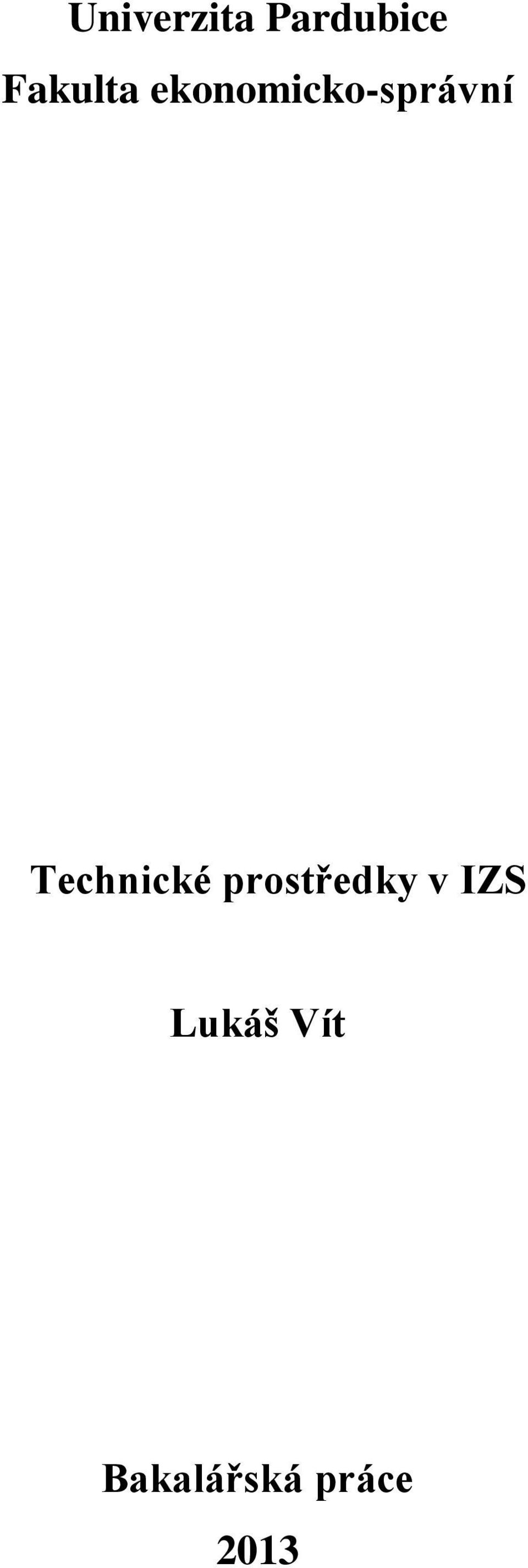 Technické prostředky v IZS