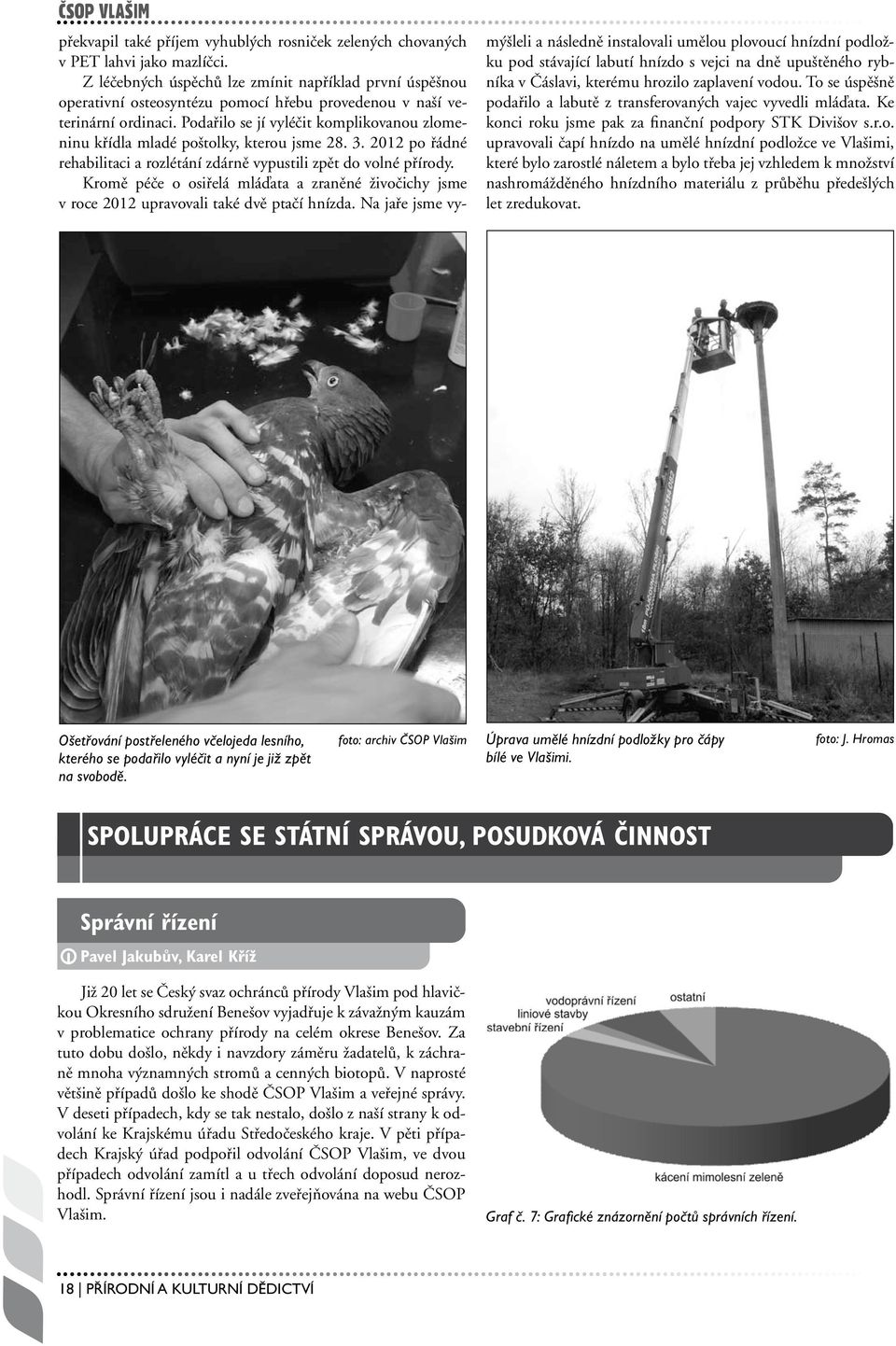 Podařilo se jí vyléčit komplikovanou zlomeninu křídla mladé poštolky, kterou jsme 28. 3. 2012 po řádné rehabilitaci a rozlétání zdárně vypustili zpět do volné přírody.