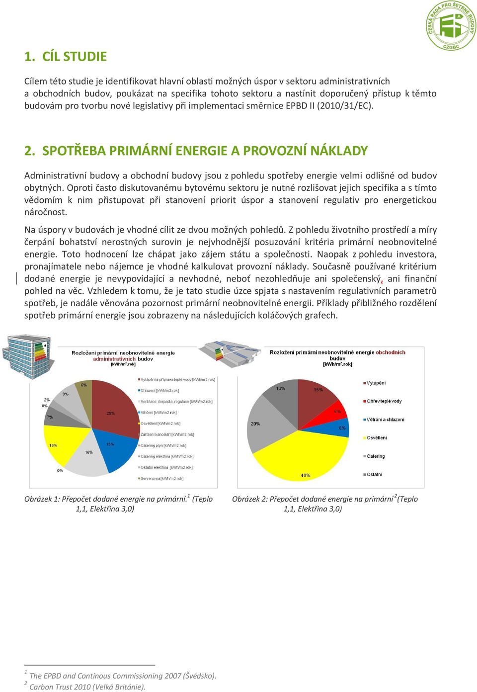 SPOTŘEBA PRIMÁRNÍ ENERGIE A PROVOZNÍ NÁKLADY Administrativní budovy a obchodní budovy jsou z pohledu spotřeby energie velmi odlišné od budov obytných.