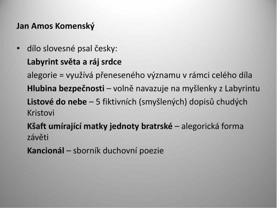 myšlenky z Labyrintu Listové do nebe 5 fiktivních (smyšlených) dopisů chudých Kristovi