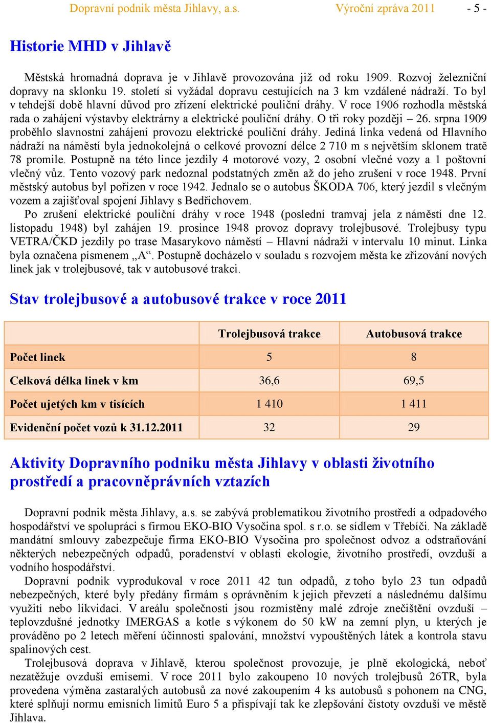 V roce 196 rozhodla městská rada o zahájení výstavby elektrárny a elektrické pouliční dráhy. O tři roky později 26. srpna 199 proběhlo slavnostní zahájení provozu elektrické pouliční dráhy.