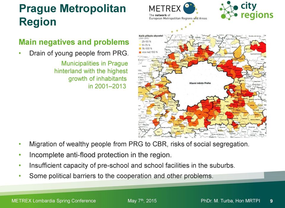 wealthy people from PRG to CBR, risks of social segregation.