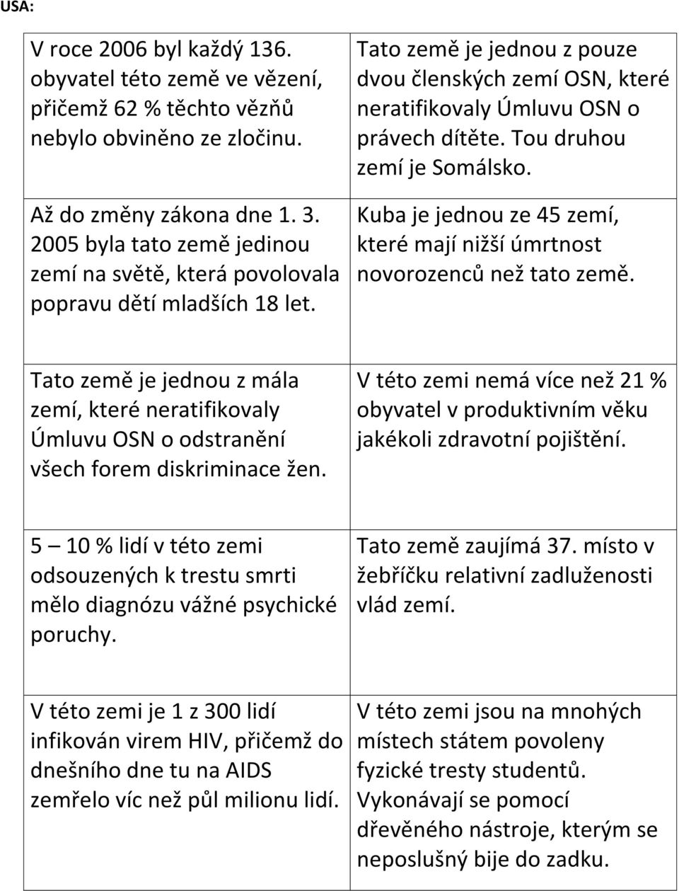 Tou druhou zemí je Somálsko. Kuba je jednou ze 45 zemí, které mají nižší úmrtnost novorozenců než tato země.