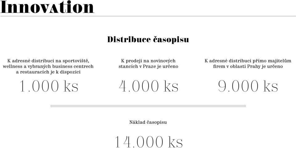 000 ks K prodeji na novinových stancích v Praze je určeno 4.