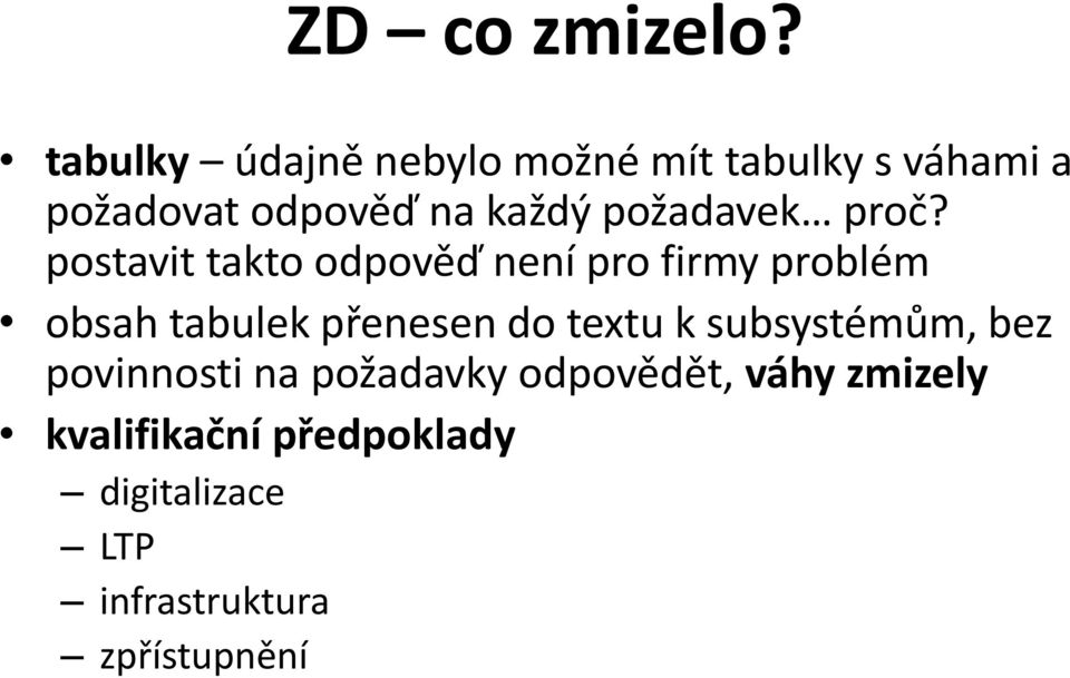 požadavek proč?