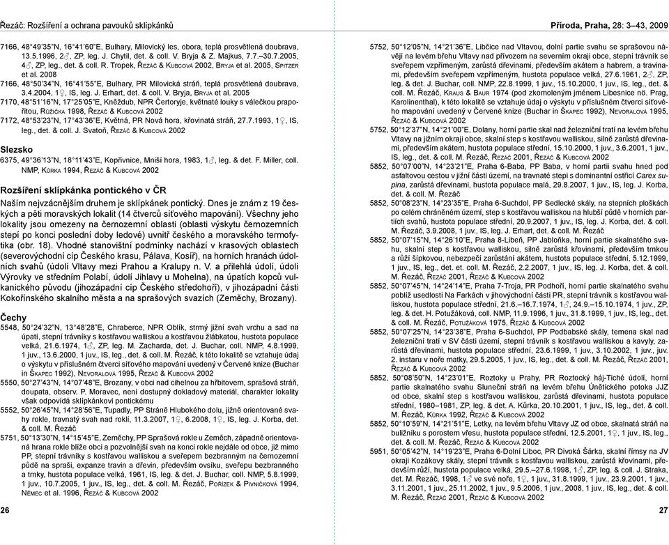 2008 7166, 48 50 34 N, 16 41 55 E, Bulhary, PR Milovická stráň, teplá prosvětlená doubrava, 3.4.2004, 1, IS, leg. J. Erhart, det. & coll. V. Bryja, Br y j a et al.