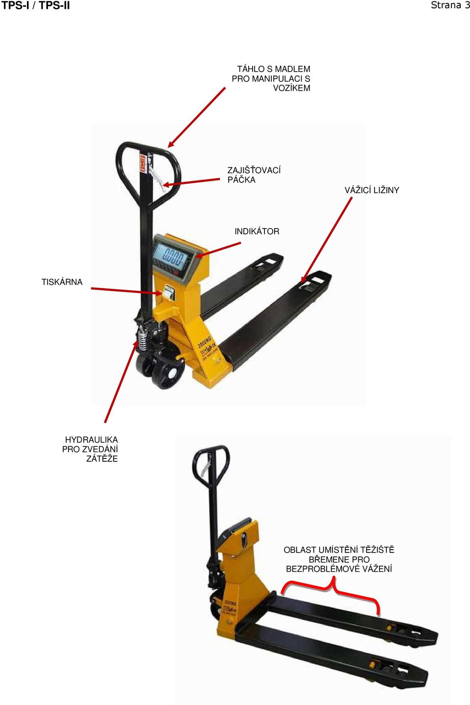 LIŽINY INDIKÁTOR TISKÁRNA HYDRAULIKA PRO ZVEDÁNÍ