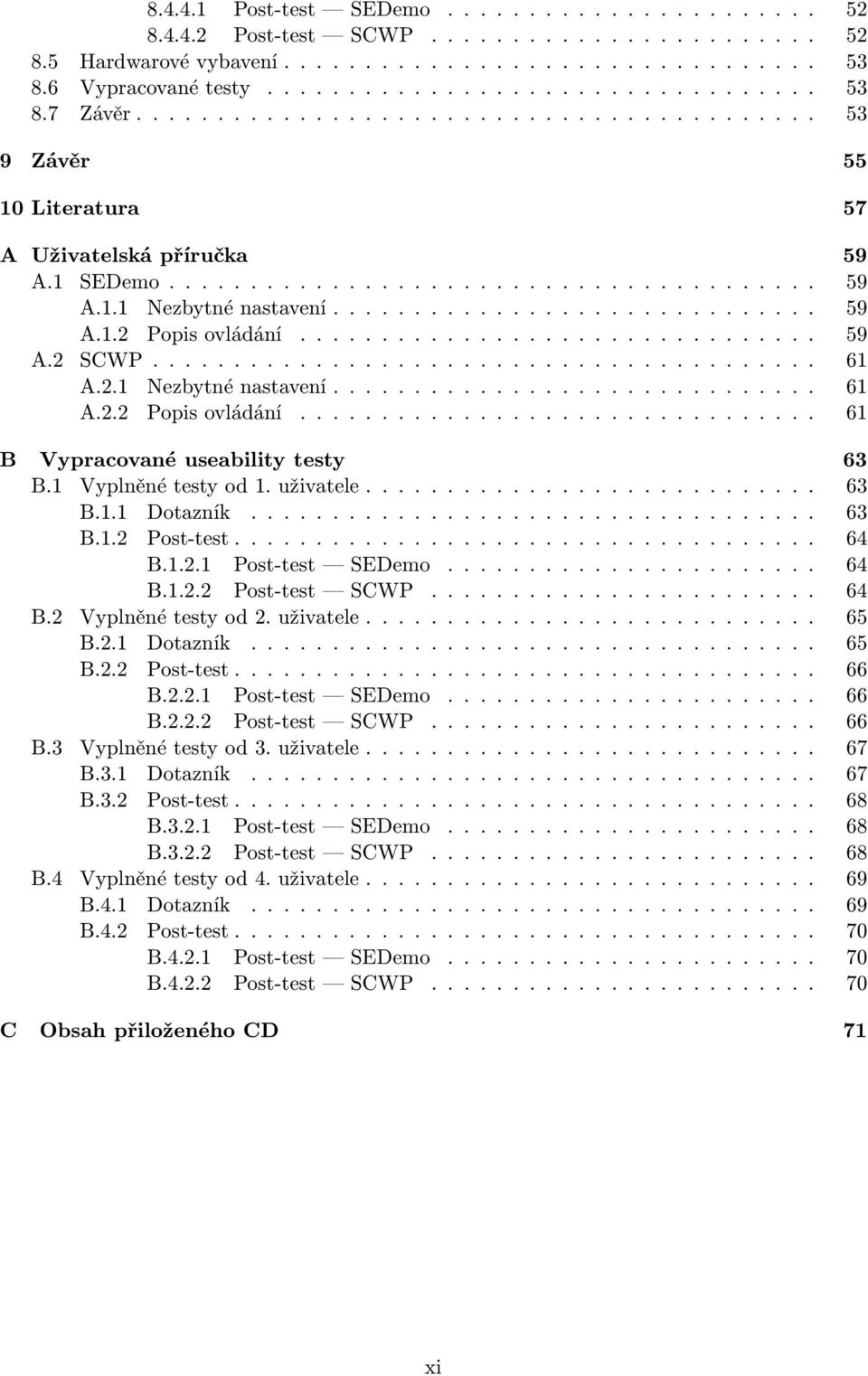 ............................... 59 A.2 SCWP......................................... 61 A.2.1 Nezbytné nastavení.............................. 61 A.2.2 Popis ovládání.