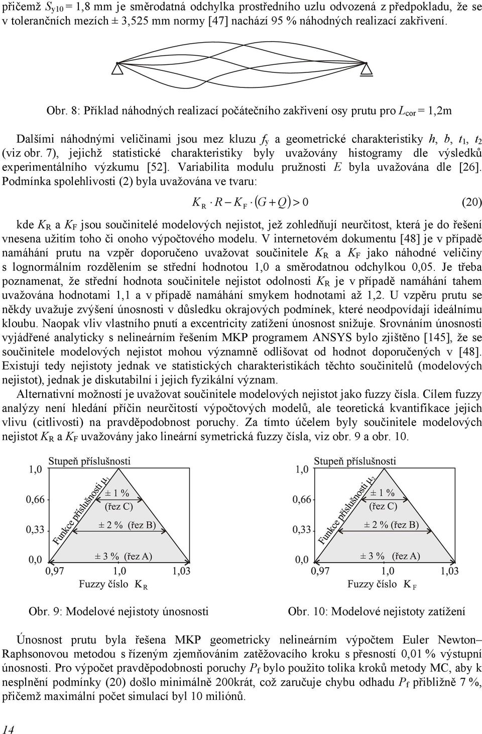 7), jejchž statstcké charakterstky byly uvažovány hstogramy dle výsledků expermentálního výzkumu [52]. Varablta modulu pružnost E byla uvažována dle [26].