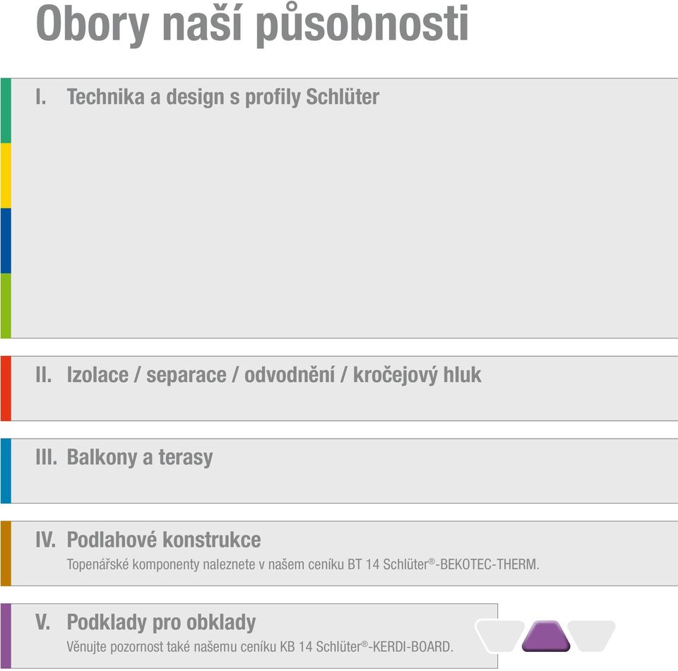 Podlahové konstrukce Topenářské komponenty naleznete v našem ceníku BT 14