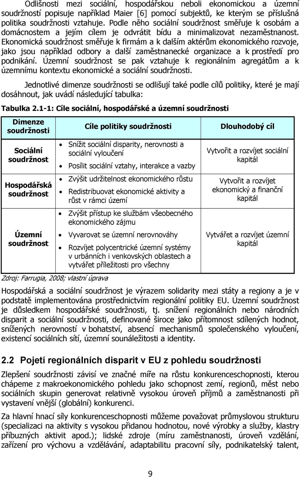 Ekonomická soudržnost směřuje k firmám a k dalším aktérům ekonomického rozvoje, jako jsou například odbory a další zaměstnanecké organizace a k prostředí pro podnikání.