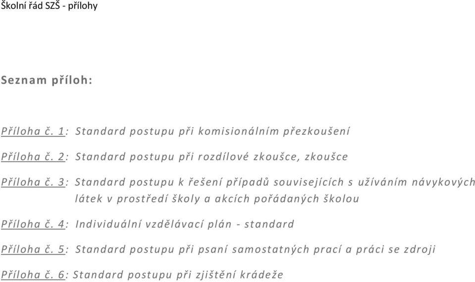 3: Standard postupu k řešení případů souvisejících s užíváním návykových látek v prostředí školy a akcích pořádaných