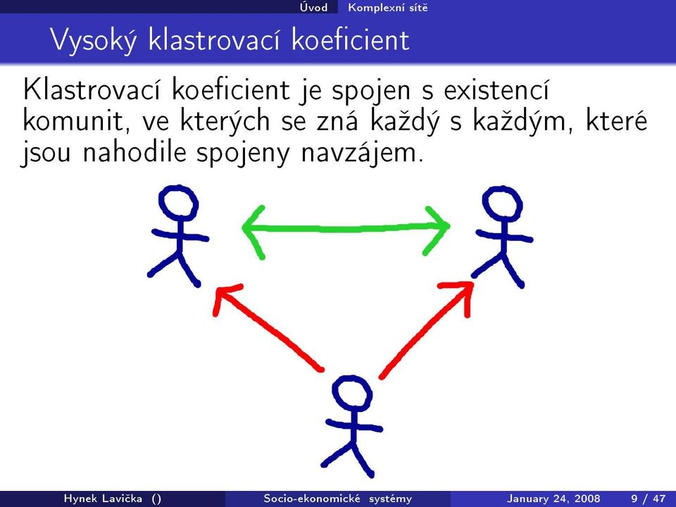 kaºdý s kaºdým, které jsou nahodile spojeny navzájem.