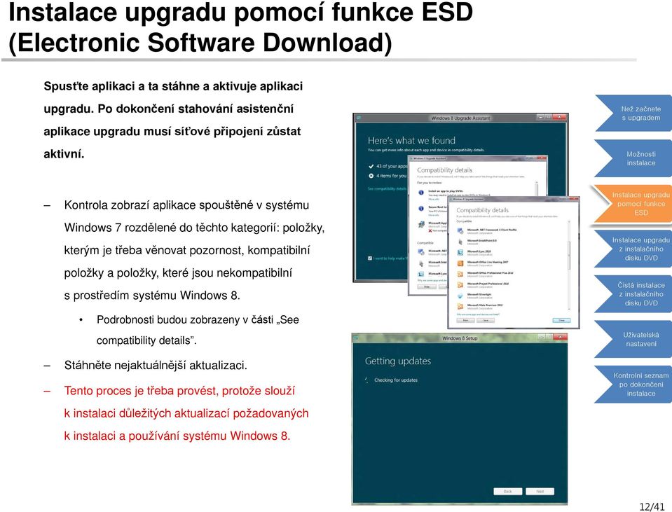 Kontrola zobrazí aplikace spouštěné v systému Windows 7 rozdělené do těchto kategorií: položky, kterým je třeba věnovat pozornost, kompatibilní položky a