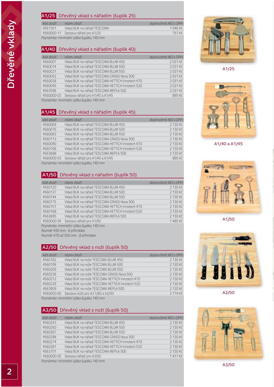 Nova 500 2 031 Kč 4560038 Vklad BUK na nářadí TESCOMA HETTICH Innotech 470 2 031 Kč 4560045 Vklad BUK na nářadí TESCOMA HETTICH Innotech 520 2 031 Kč 4563596 Vklad BUK na nářadí TESCOMA MEPLA 500 2