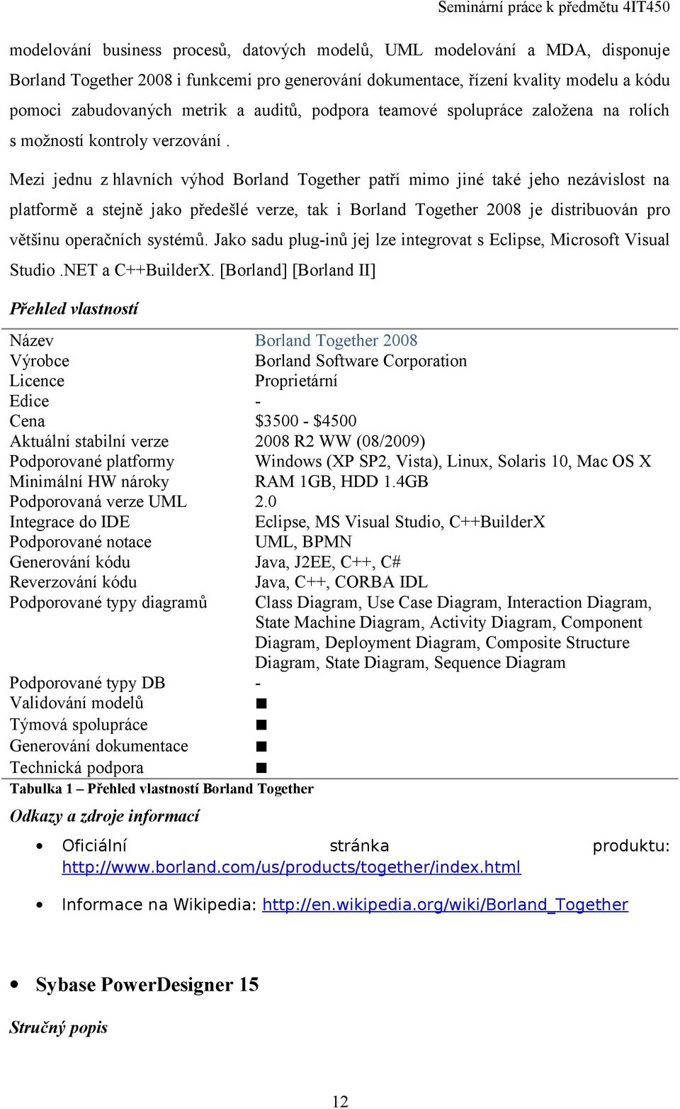 Mezi jednu z hlavních výhod Borland Together patří mimo jiné také jeho nezávislost na platformě a stejně jako předešlé verze, tak i Borland Together 2008 je distribuován pro většinu operačních