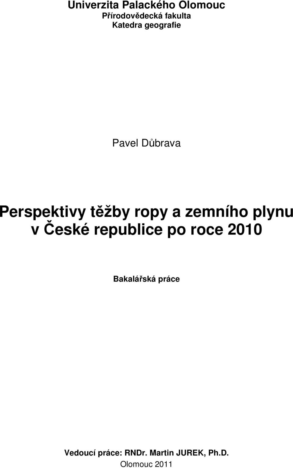 a zemního plynu v České republice po roce 2010