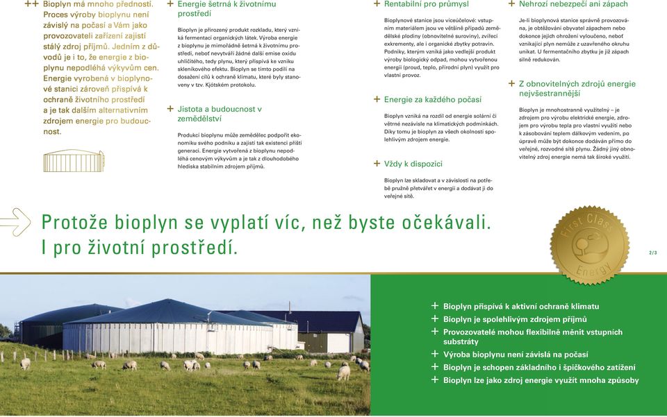 Energie vyrobená v bioplynové stanici zároveň přispívá k ochraně životního prostředí a je tak dalším alternativním zdrojem energie pro budoucnost.