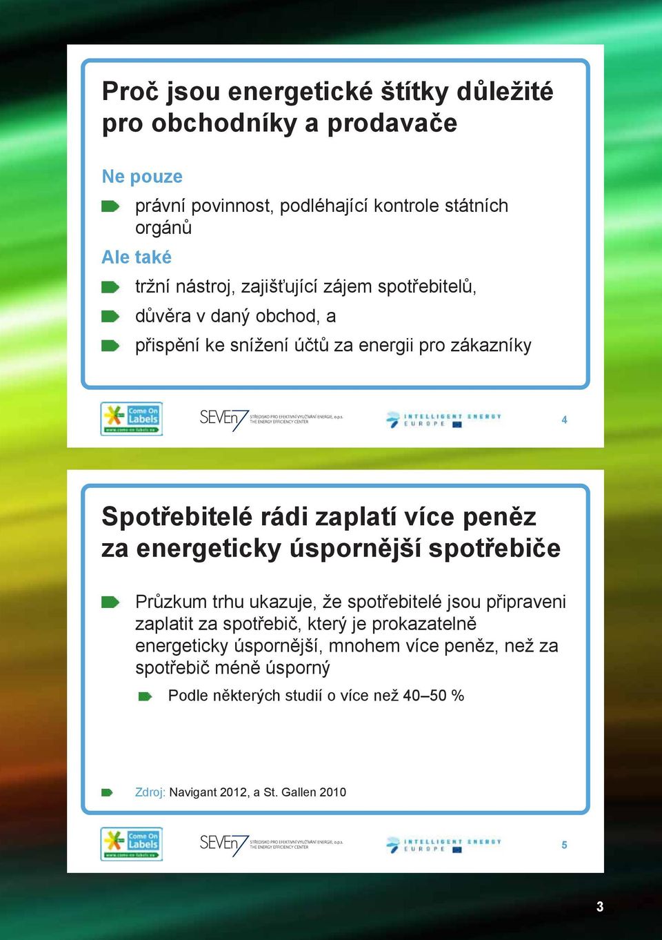 peněz za energeticky úspornější spotřebiče Průzkum trhu ukazuje, že spotřebitelé jsou připraveni zaplatit za spotřebič, který je prokazatelně