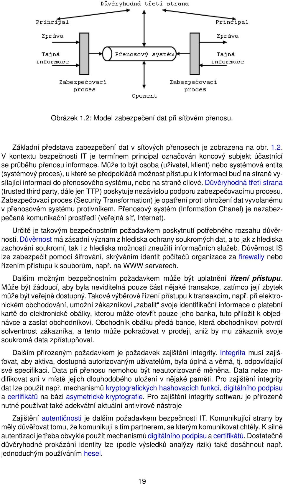 straně cílové. Důvěryhodná třetí strana (trusted third party, dále jen TTP) poskytuje nezávislou podporu zabezpečovacímu procesu.