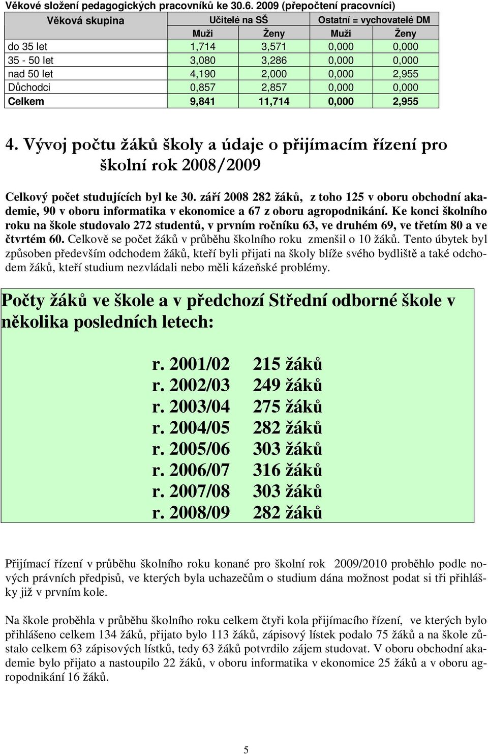 2,955 Důchodci 0,857 2,857 0,000 0,000 Celkem 9,841 11,714 0,000 2,955 4 v o j p o č t u ž š ú o p ř i j ř p r o š r o 2 / 2.