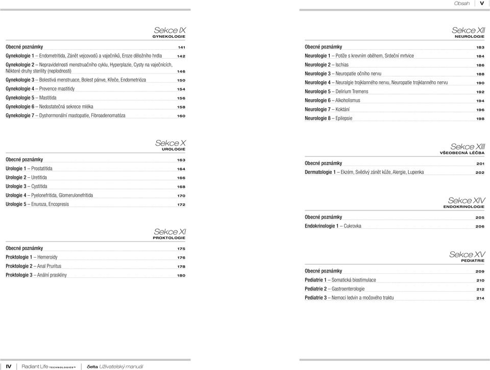 méka 58 Gynekoogie 7 Dyshormonání mastopatie, Fibroadenomatóza 60 Sekce XII NEUROLOGIE Obecné poznámky 8 Neuroogie Potíže s krevním oběhem, Srdeční mrtvice 8 Neuroogie Ischias 86 Neuroogie Neuropatie