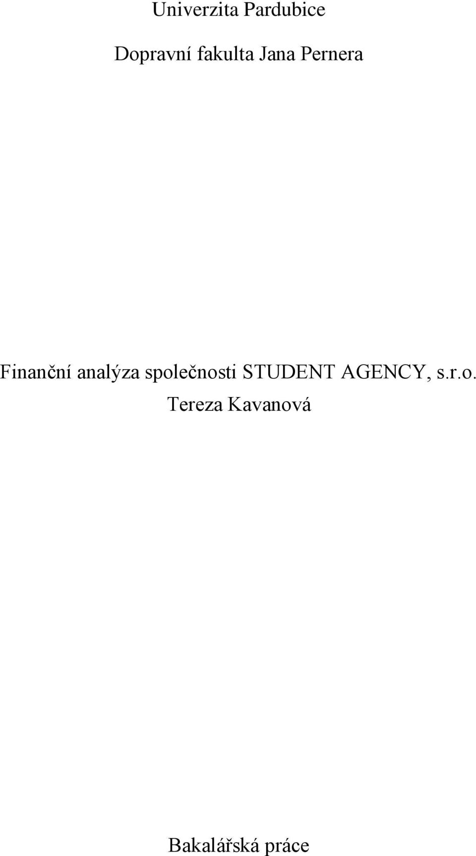 analýza společnosti STUDENT