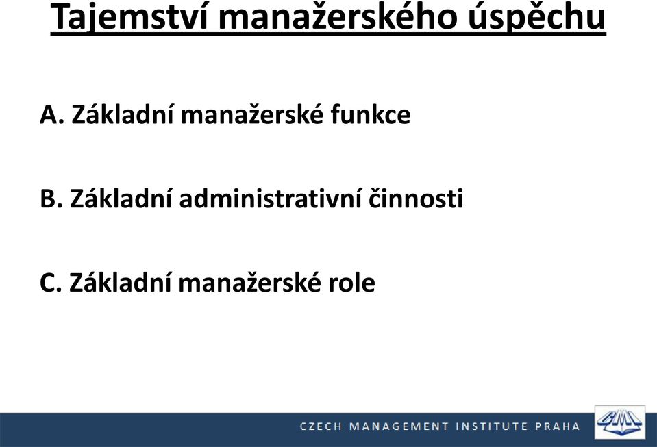 Základní administrativní