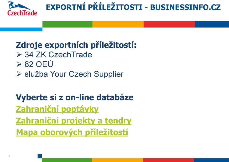 OEÚ služba Your Czech Supplier Vyberte si z on-line