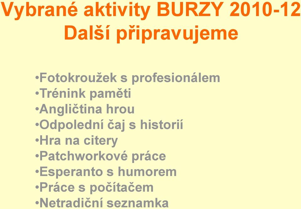hrou Odpolední čaj s historií Hra na citery