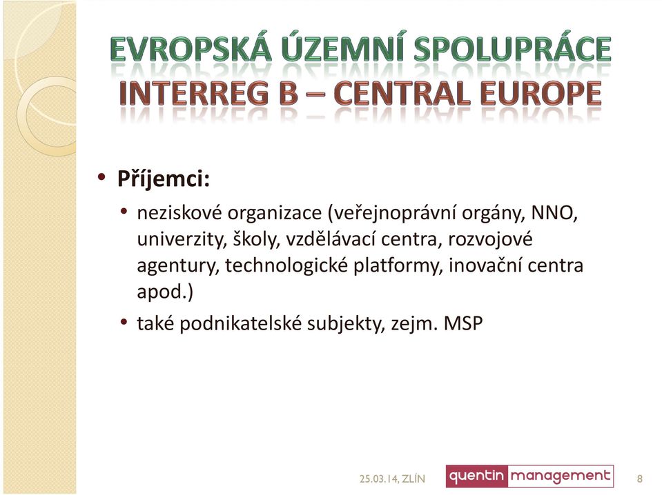 agentury, technologické platformy, inovační centra