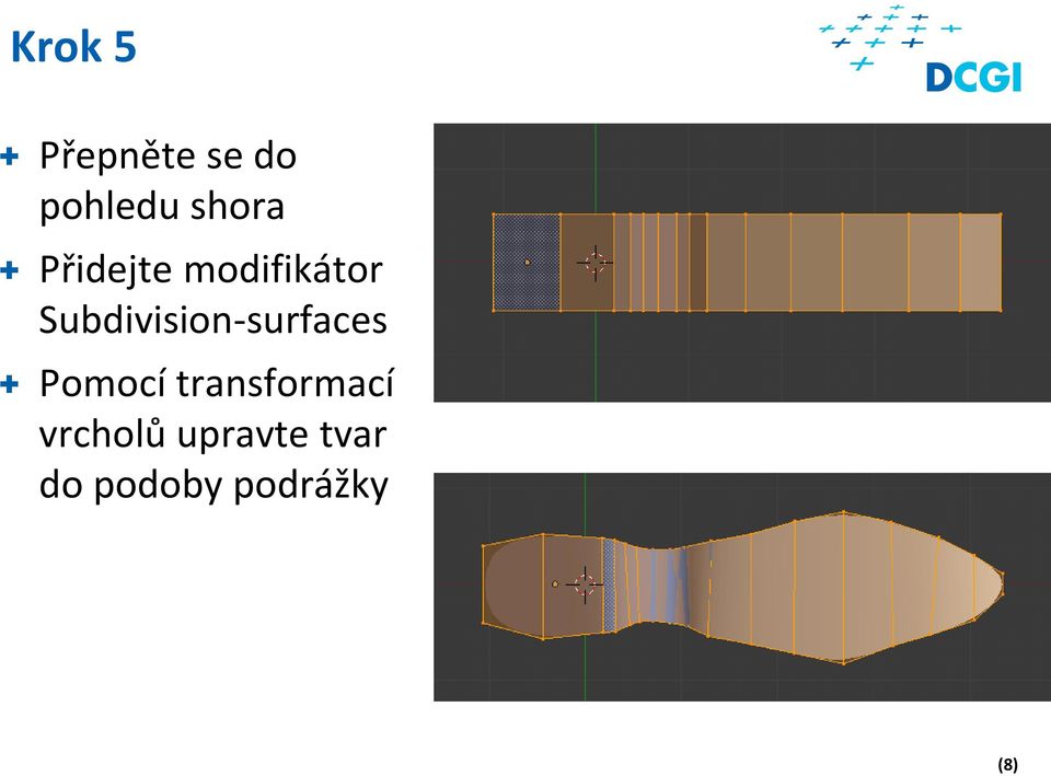 Subdivision-surfaces + Pomocí