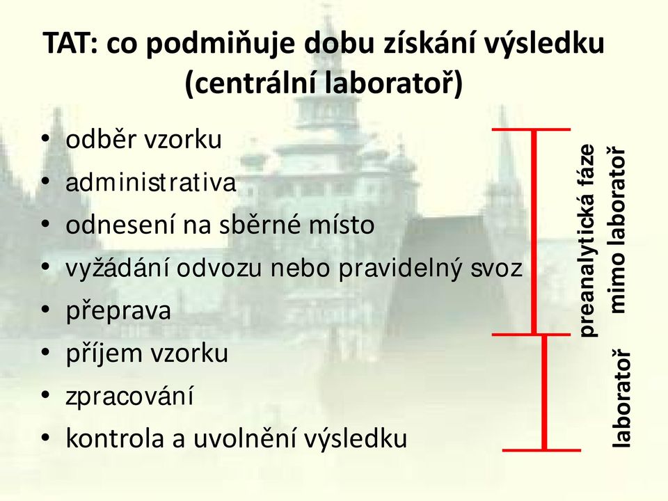 odvozu nebo pravidelný svoz přeprava příjem vzorku zpracování