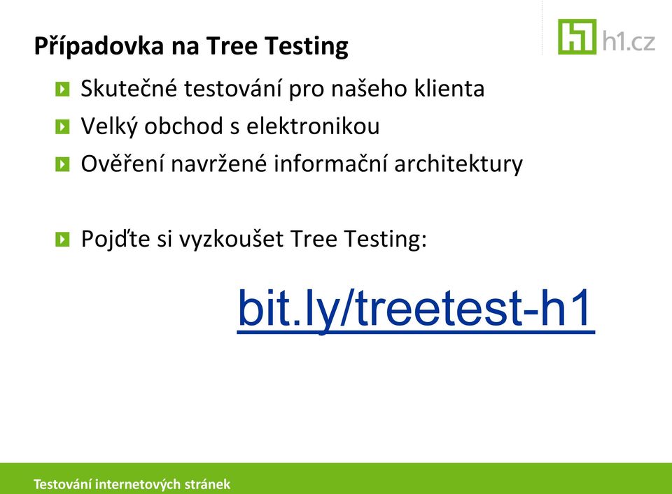 Ověření navržené informační architektury