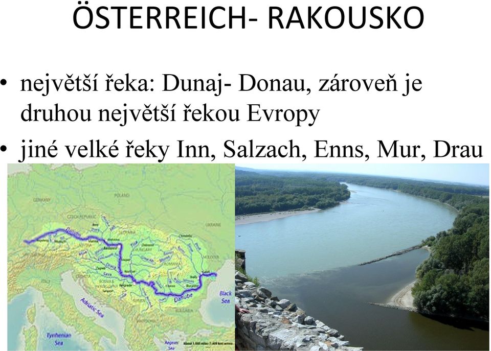 řekou Evropy jiné velké řeky