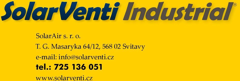 Svitavy e-mail: info@solarventi.