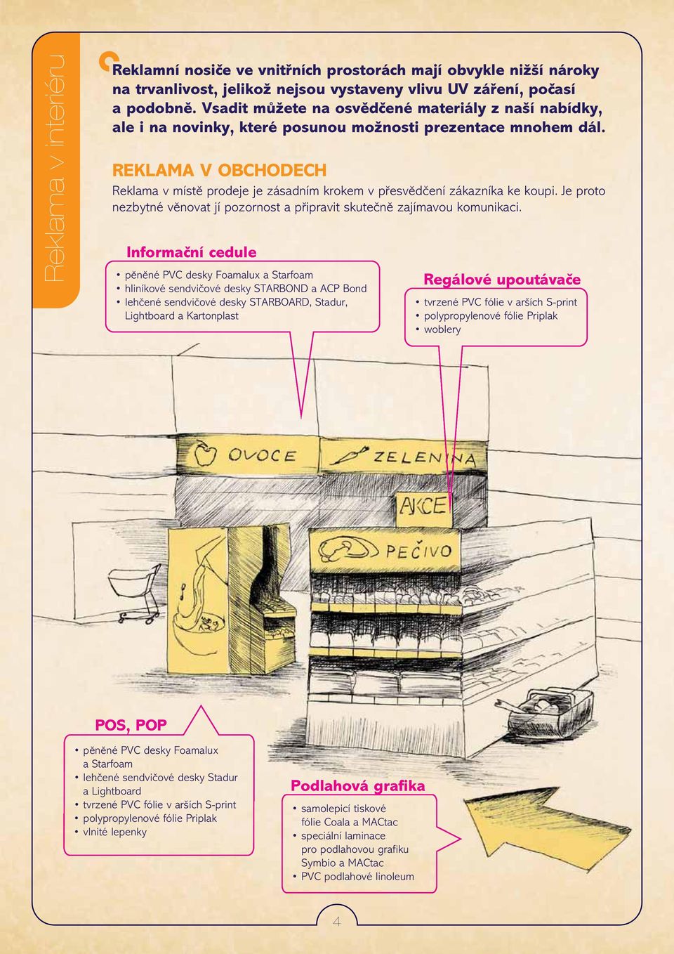 REKLAMA V OBCHODECH Reklama v místě prodeje je zásadním krokem v přesvědčení zákazníka ke koupi. Je proto nezbytné věnovat jí pozornost a připravit skutečně zajímavou komunikaci.