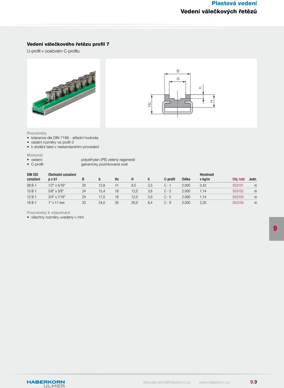 3,5 C - 1 2.000 0,42 553101 m 10-1 5/8" x 3/8" 24 15,4 18 12,0 3,6 C - 5 2.