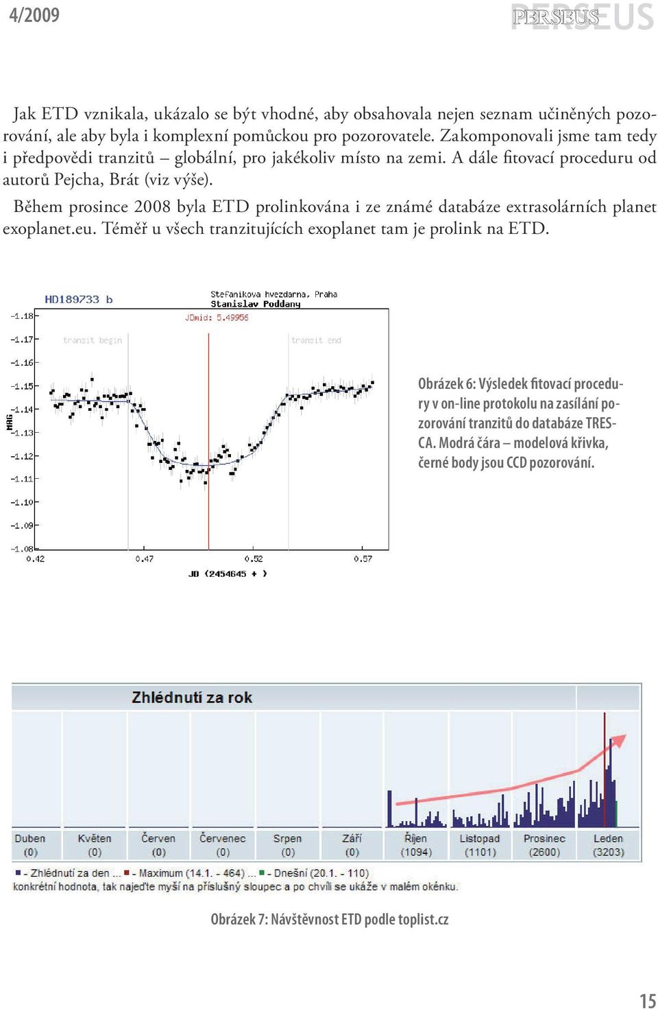 Během prosince 2008 byla ETD prolinkována i ze známé databáze extrasolárních planet exoplanet.eu. Téměř u všech tranzitujících exoplanet tam je prolink na ETD.