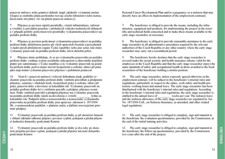 Personal Career Development Plan and/or a pregnancy or a sickness that may directly have an effect on implementation of the employment contract). 7.